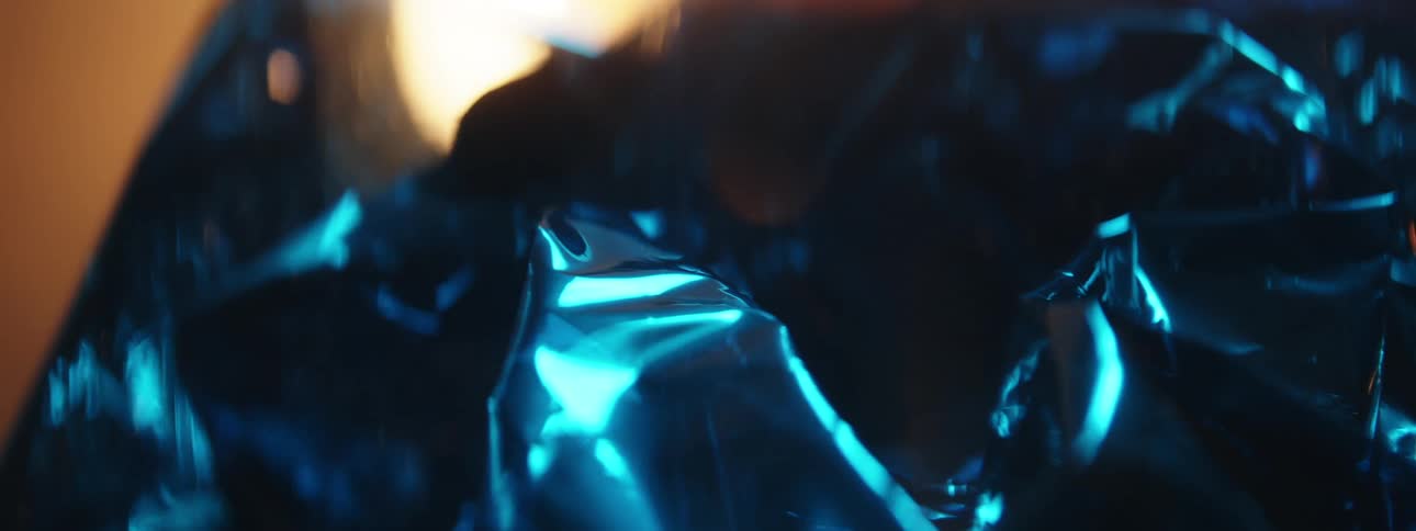 Very close up of foil packaging