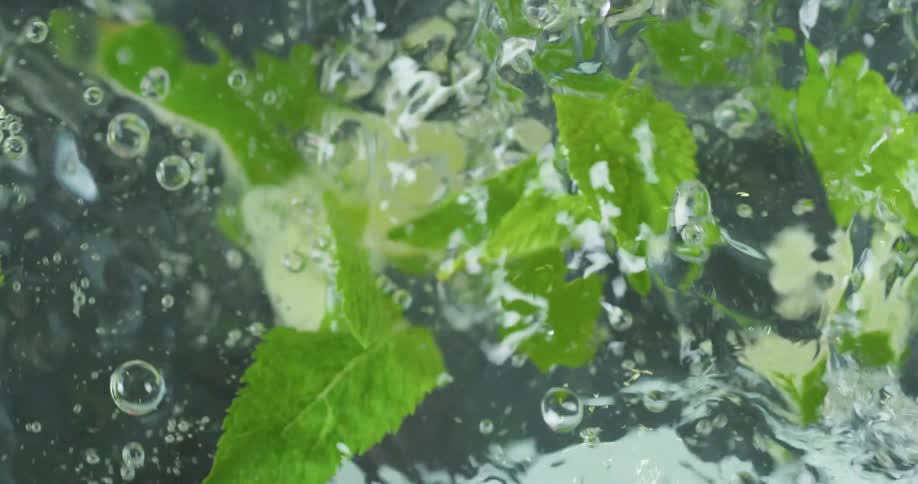 Leaves drop into a pot of water