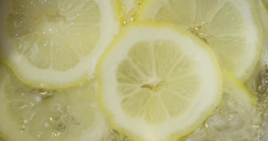 Lemon peels in boiling water