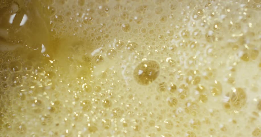 Water is boiling and foaming