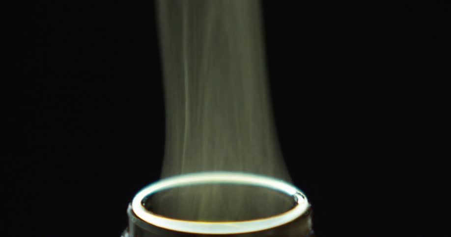 Smoke coming out of a cylinder
