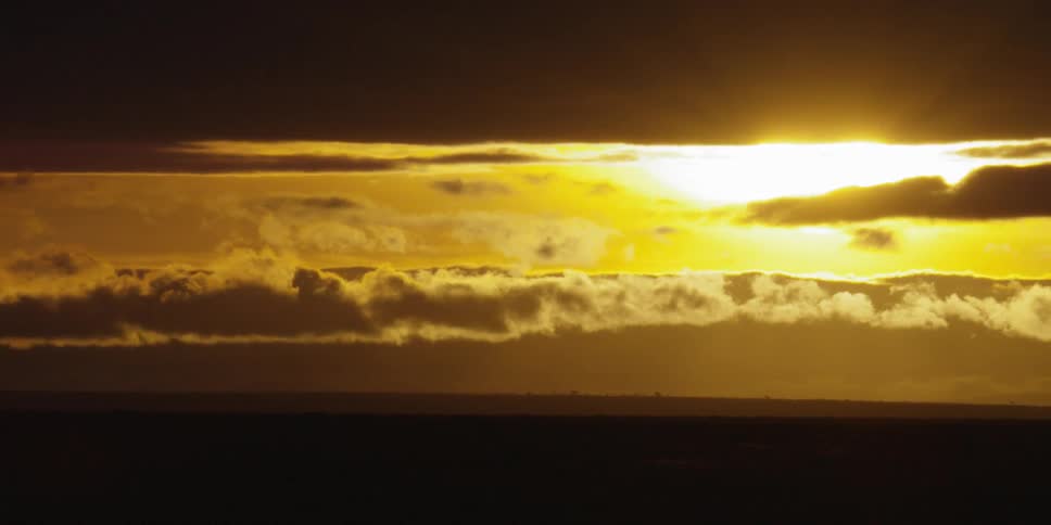 View of cloudy horizon at sunset
