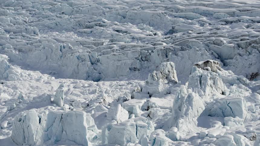 Icebergs across the land