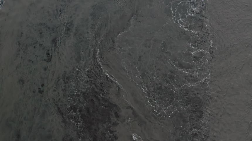 Birds eye view of water in the ocean
