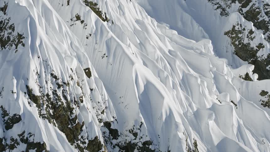 A mountain covered in snow