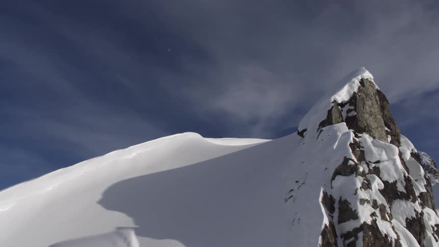 Snow and ice is covering the mountains