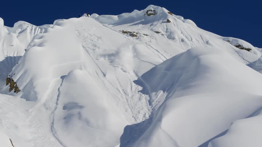 Snow and ice are covering the mountains