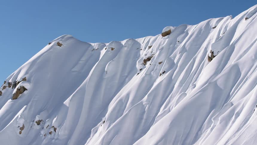 A snow covered mountain