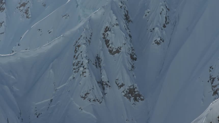 A snow covered mountain range