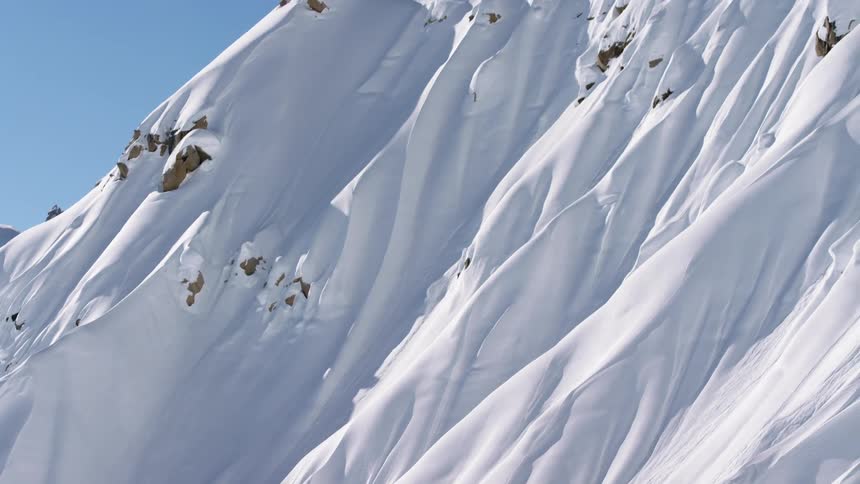 Snow is covering the mountain range