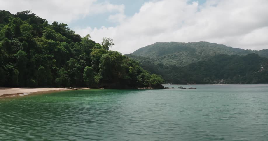 Aerial view of island beach