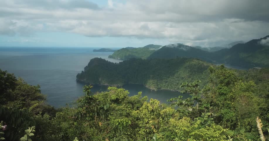 Scenic view of tropical island