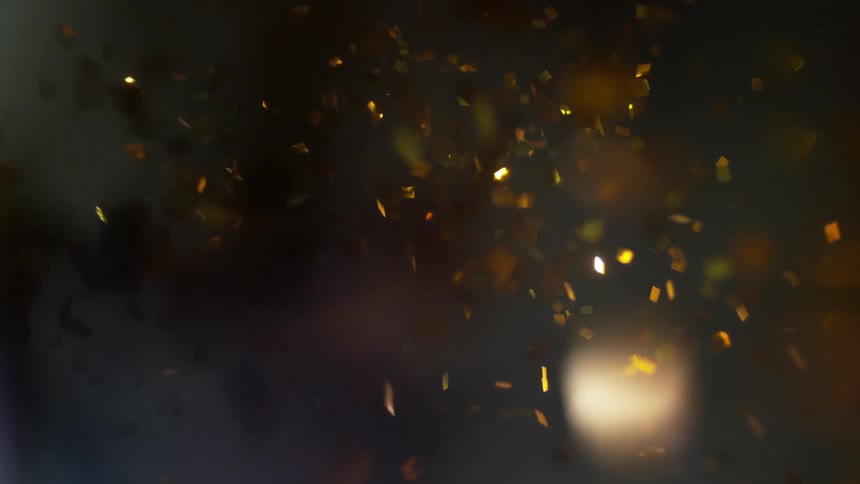 The glitter sparkles