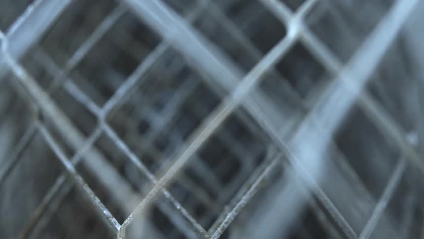 Very close up shot of a wire fence