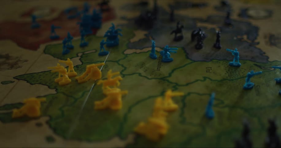 Plastic futures on the board of a tabletop war game