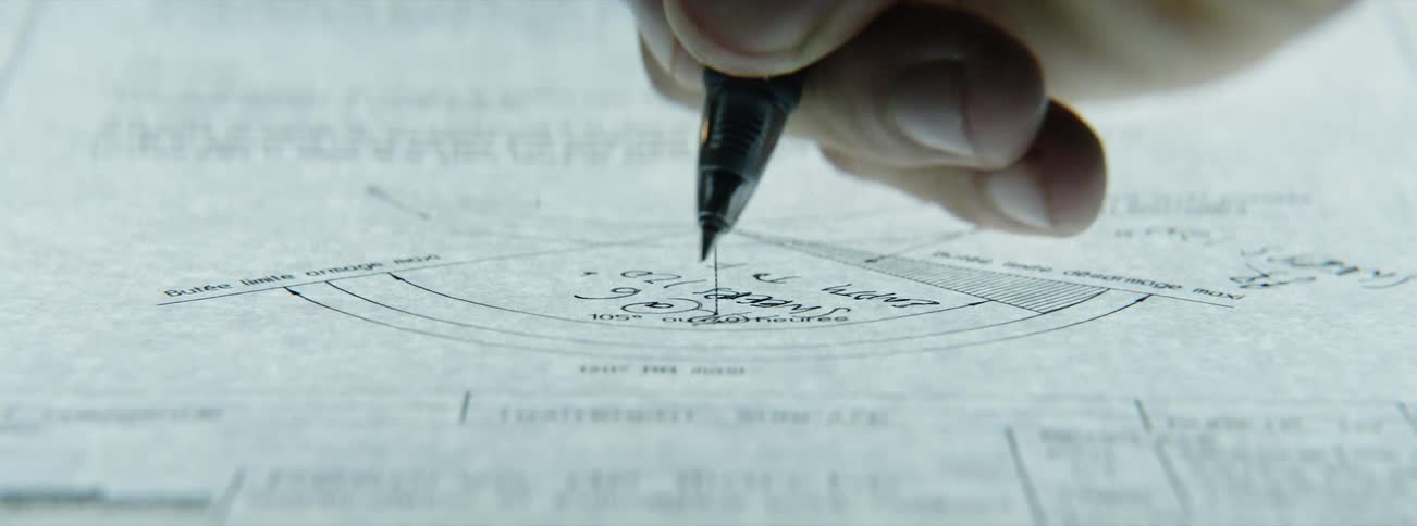 Hand writing on diagram