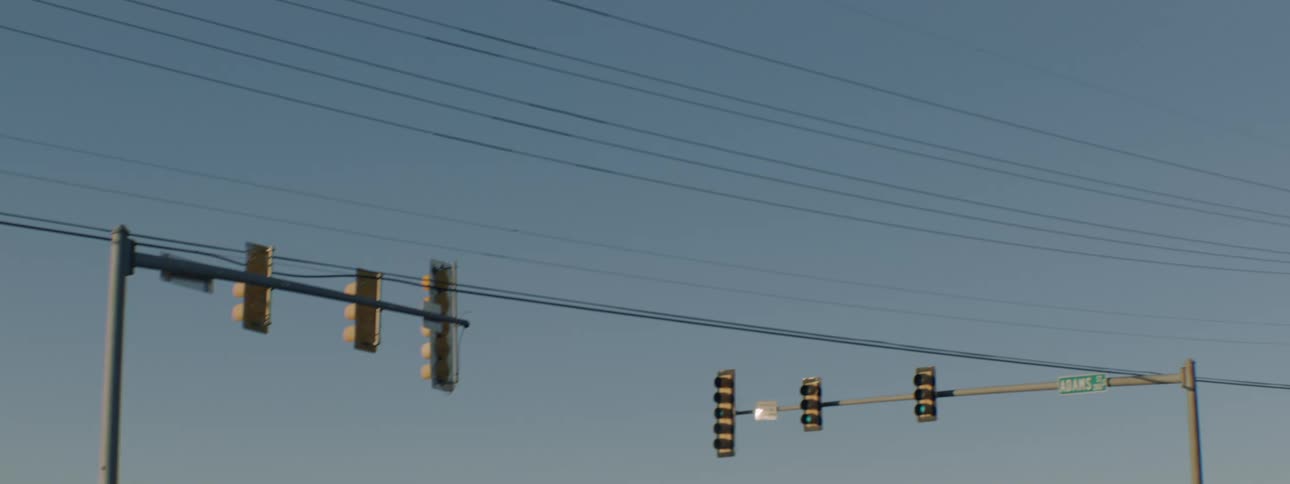Traffic lights at intersection