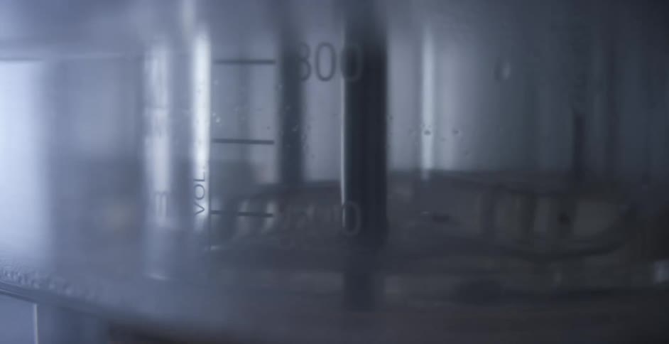 A plastic pump with liquid