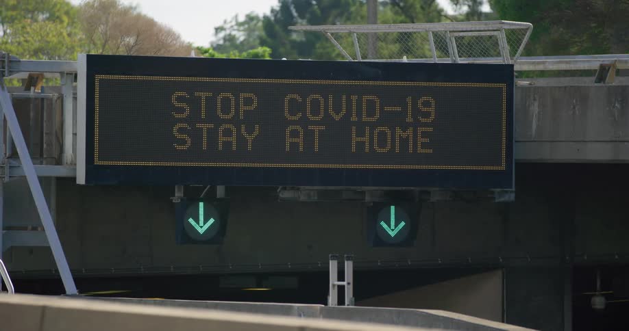 A sign in a city