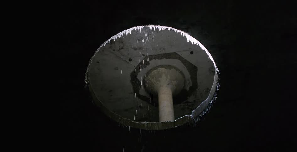 Icicles melting and dripping