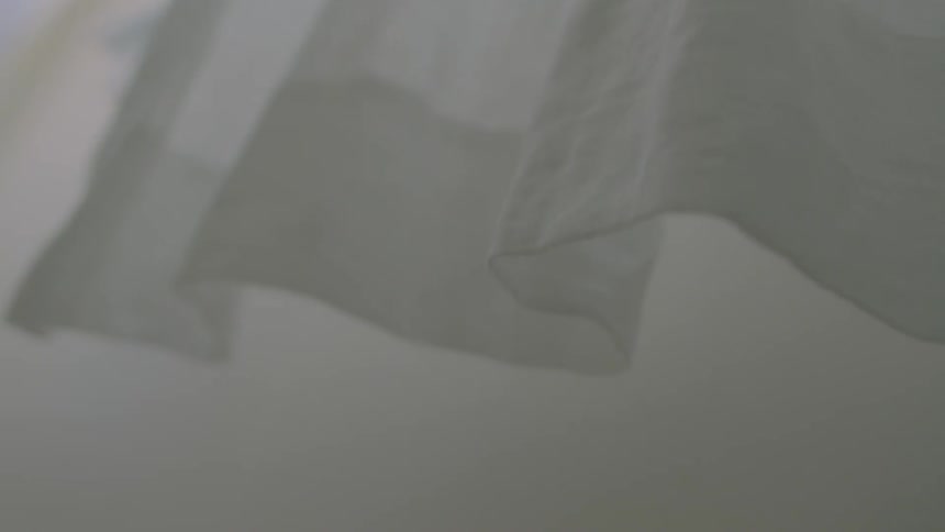 White cloth is blowing in the wind