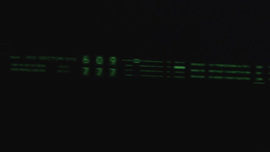A computer monitor with information on it