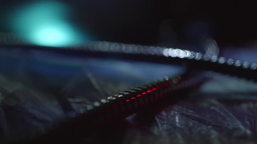 The cords sit on the tarp