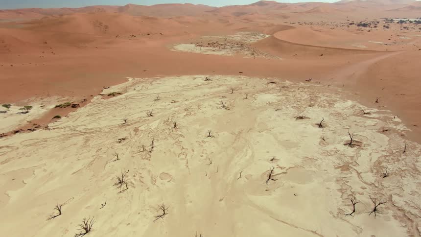 Aerial view of a desert area