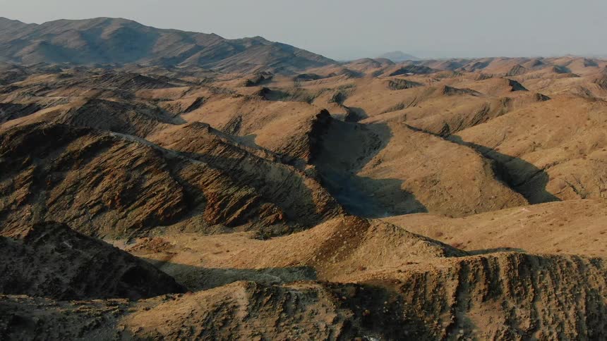 Landscape view of a hill covered desert area