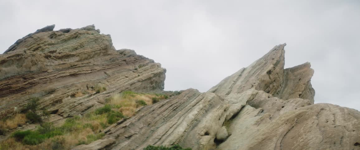 Natural cracks and lines on a summit creates irregular peaks