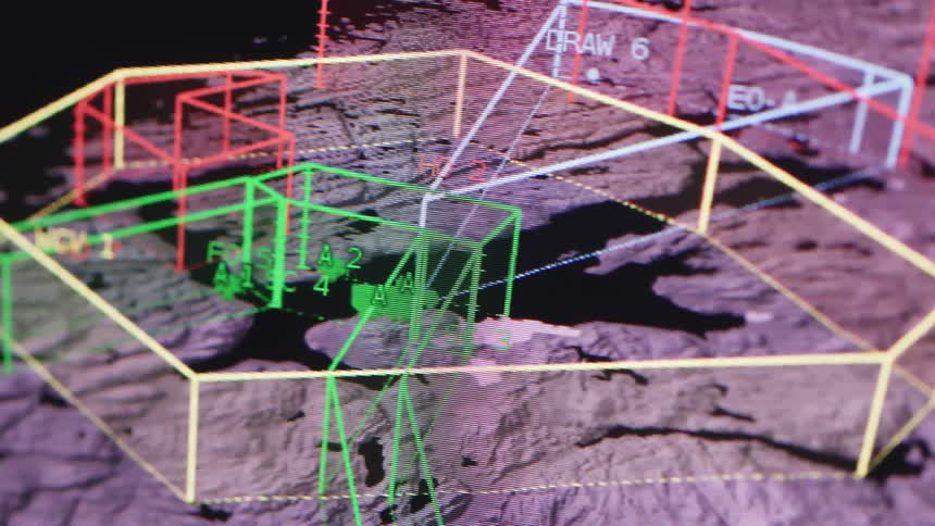 A software program mapping images of terrain