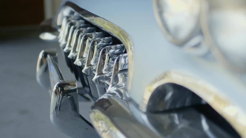 Close up of a grille on a car