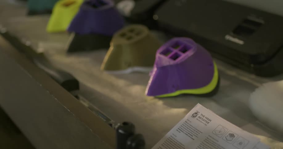 A workbench in a shop creating 3d printed product prototypes
