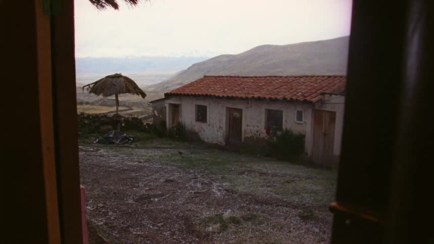 A female walking outside in a rural area