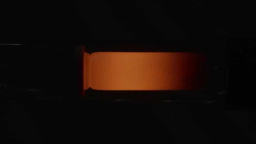 A light bulb lights up