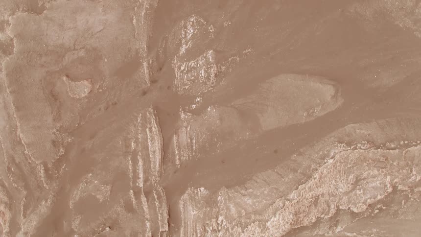 Aerial view of desert terrain