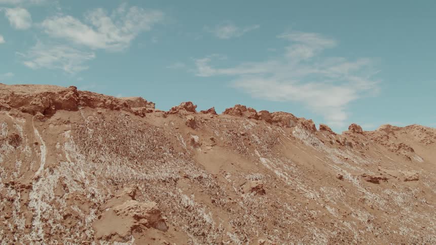 A mountain ridge covered in numerous rocks