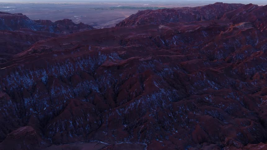 Aerial view of a desert