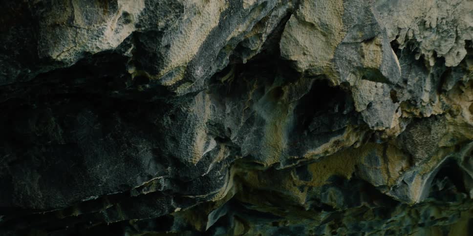 Rocks with green moss on them