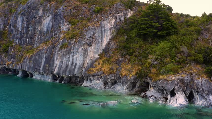 A landscape next to an ocean is displayed