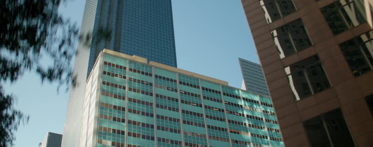 Skyscrapers and office buildings in a city