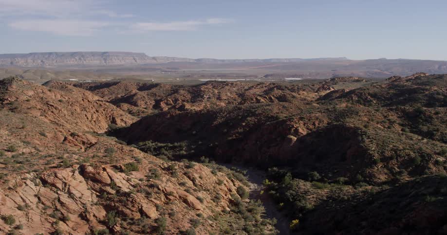 Peaks and valleys carve out natural trails in a canyon