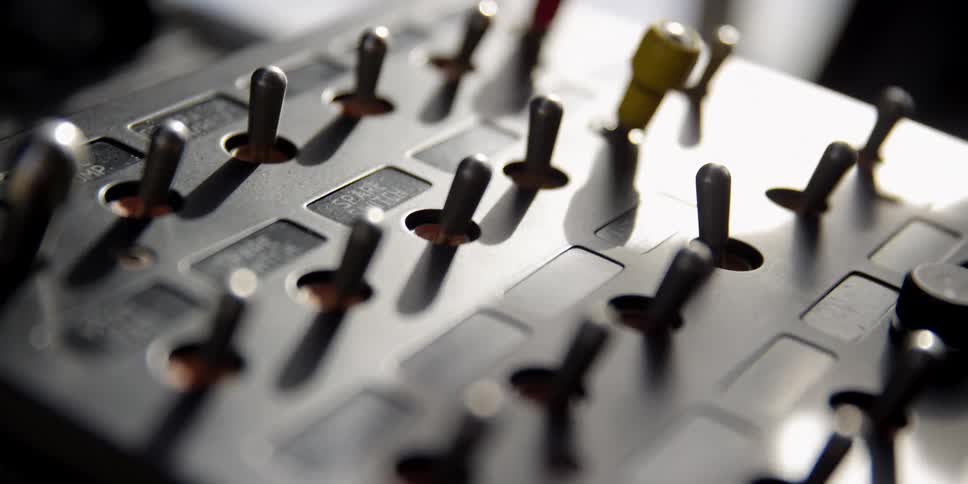 Close up of audio equipment