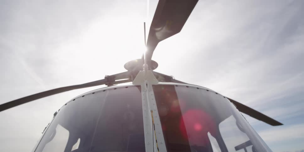 Close up of a helicopter