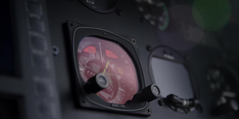 A readout gauge in a dashboard