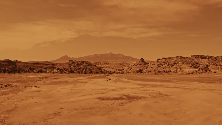 wide valley in mars