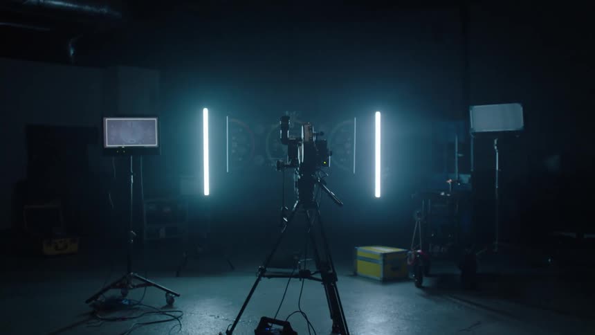 A camera on a tripod