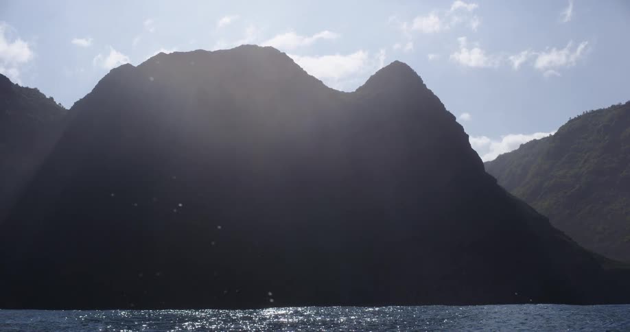 The sun is reflecting on the water