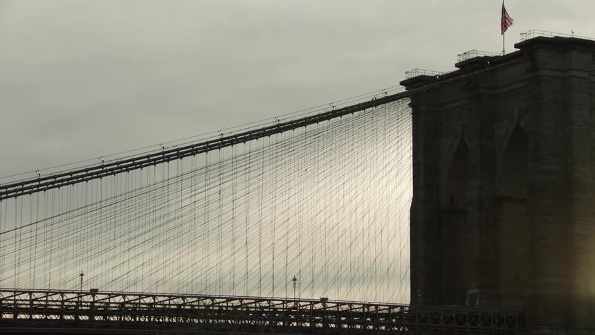 Brooklyn bridge suspension bridge in new york city