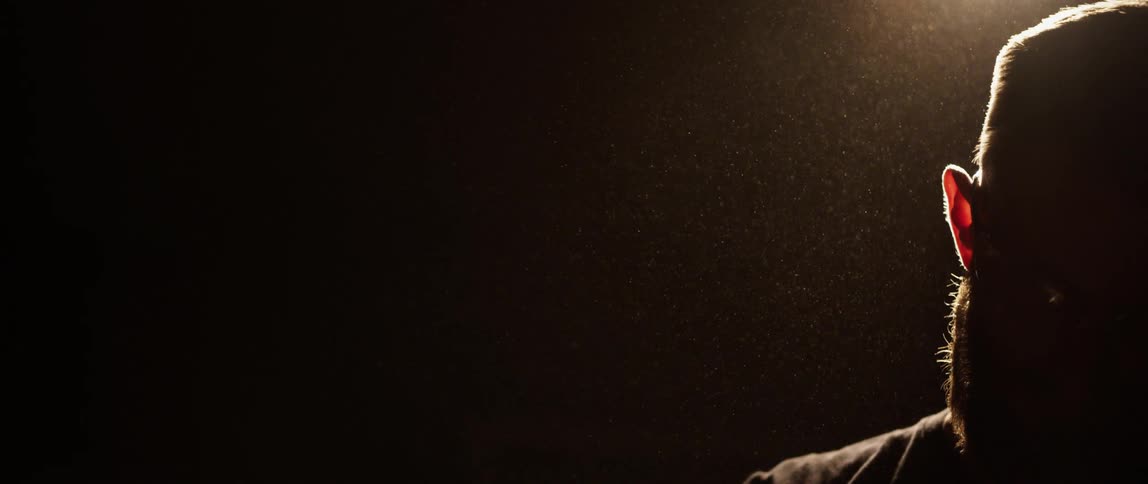 Close up of a mans face